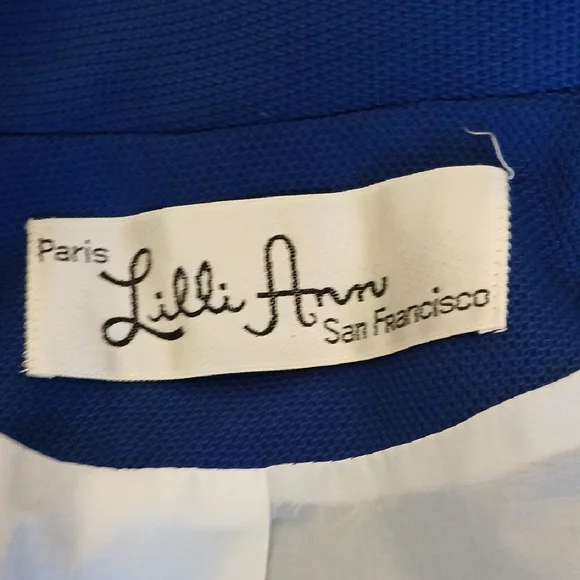 Lilli Ann Vinage 1960s Blue and white dress and jacket sets size S - Picture 11 of 13